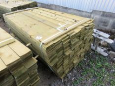 PACK OF FEATHER EDGE CLADDING TIMBER. 1.65 METRES LENGTH X 10CM WIDE.