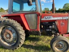 MASSEY FERGUSON 575 TWO WHEEL DRIVE TRACTOR. REG:FPU393T LOG BOOK TO APLY FOR. WHEN TESTED WAS SEEN