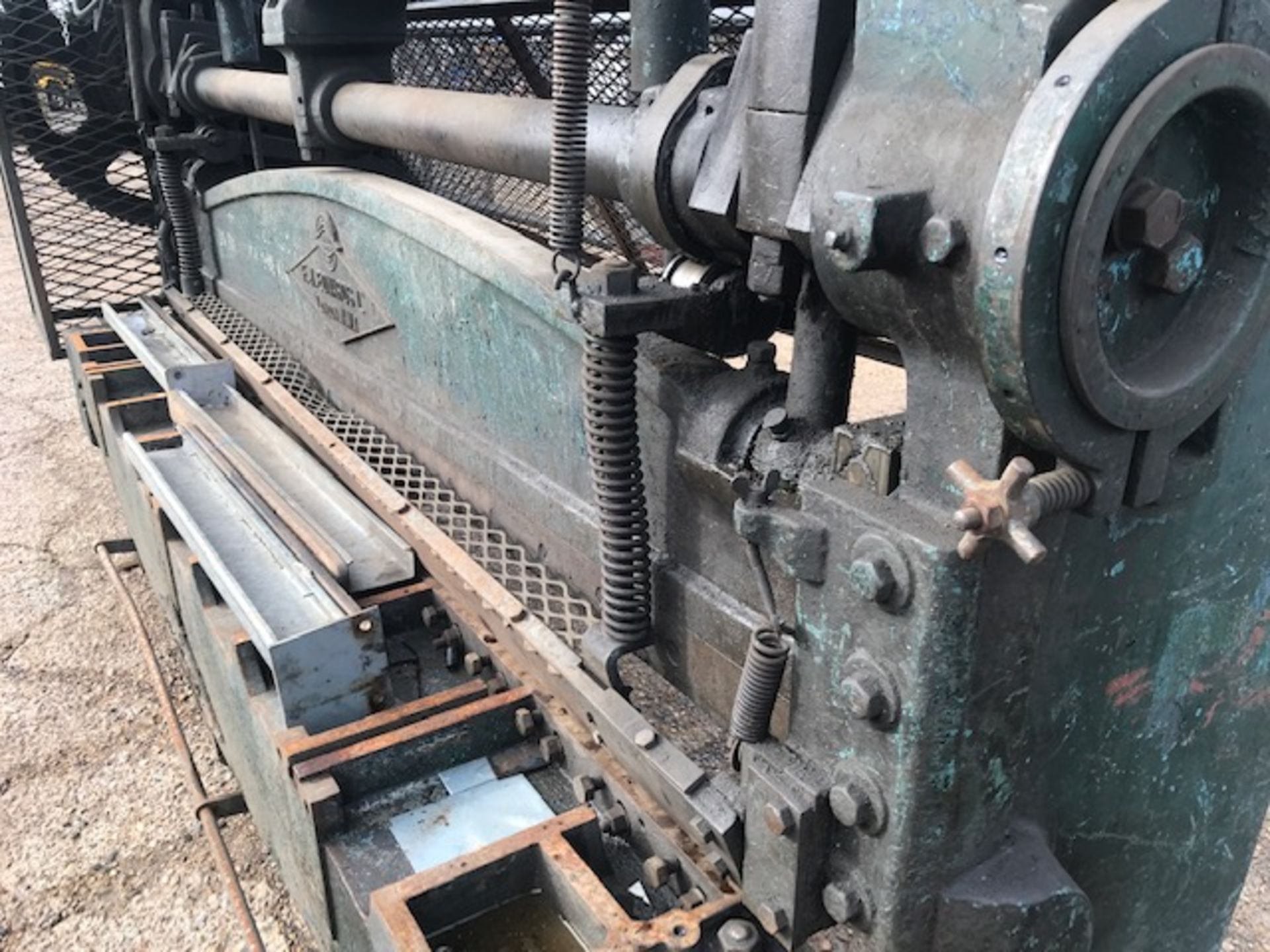 EDWARDS 3 PHASE GUILLOTENE, 8FT BLADE, WORKING WHEN RECENTLY REMOVED. - Image 10 of 11