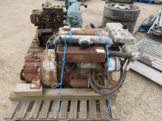 PERKINS 4 CYLINDER MARINE DIESEL ENGINE WITH GEARBOX.