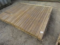 2 X PRE-USED TIMBER YARD GATES TO SUIT 14 FT. OPENING. APPROX 5FT. 6" HEIGHT.