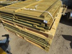 STACK OF 16NO APPROX WOODEN FENCING PANELS.