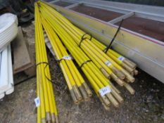 SET OF 10 X HEAVY DUTY DRAIN RODS. 10FT LENGTH APPROX.