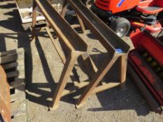 2 X METAL TRESTLE STANDS