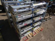 4 X SMALL ALUMINIUM WORK PLATFORMS. DIRECT EX LOCAL COMPANY DUE TO A CHANGE IN POLICY.