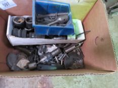 BOX OF DRILL CHUCKS & KEYS. DIRECT EX LOCAL COMPANY DUE TO DEPOT CLOSURE