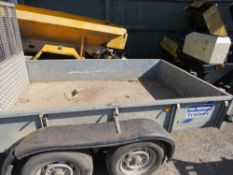 IFOR WILLIAMS GD85G TWIN AXLED TRAILER SN:SCK40000020338422. 8FT X 5FT WITH REAR RAMP.