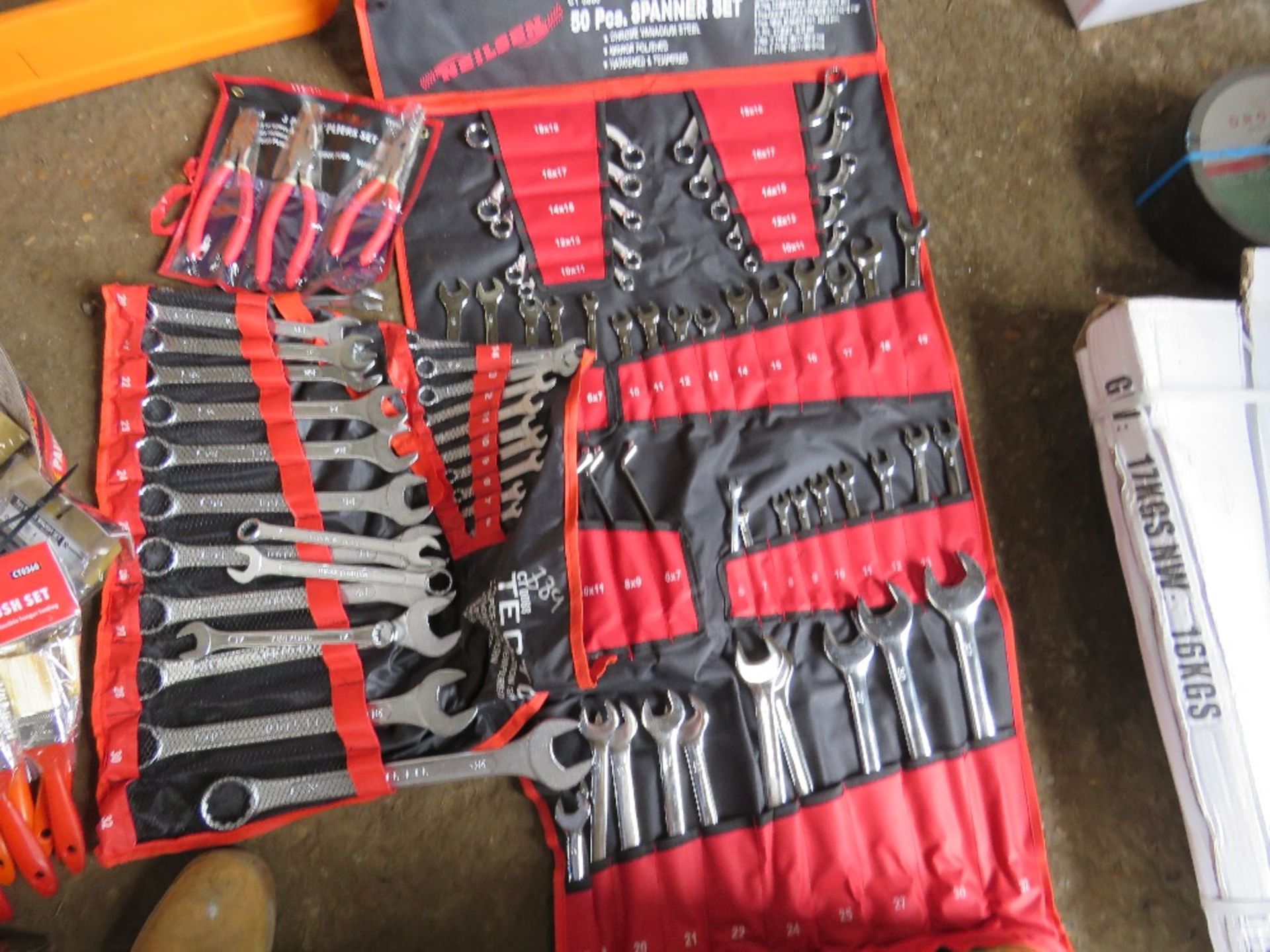 2 X SETS OF SPANNERS PLUS 3 X PLIERS.