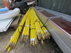 SET OF 10 X HEAVY DUTY DRAIN RODS. 10FT LENGTH APPROX.