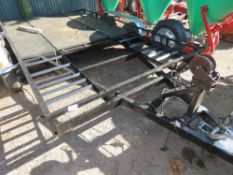 CAR TRAILER, 12FT LENGTH APPROX.