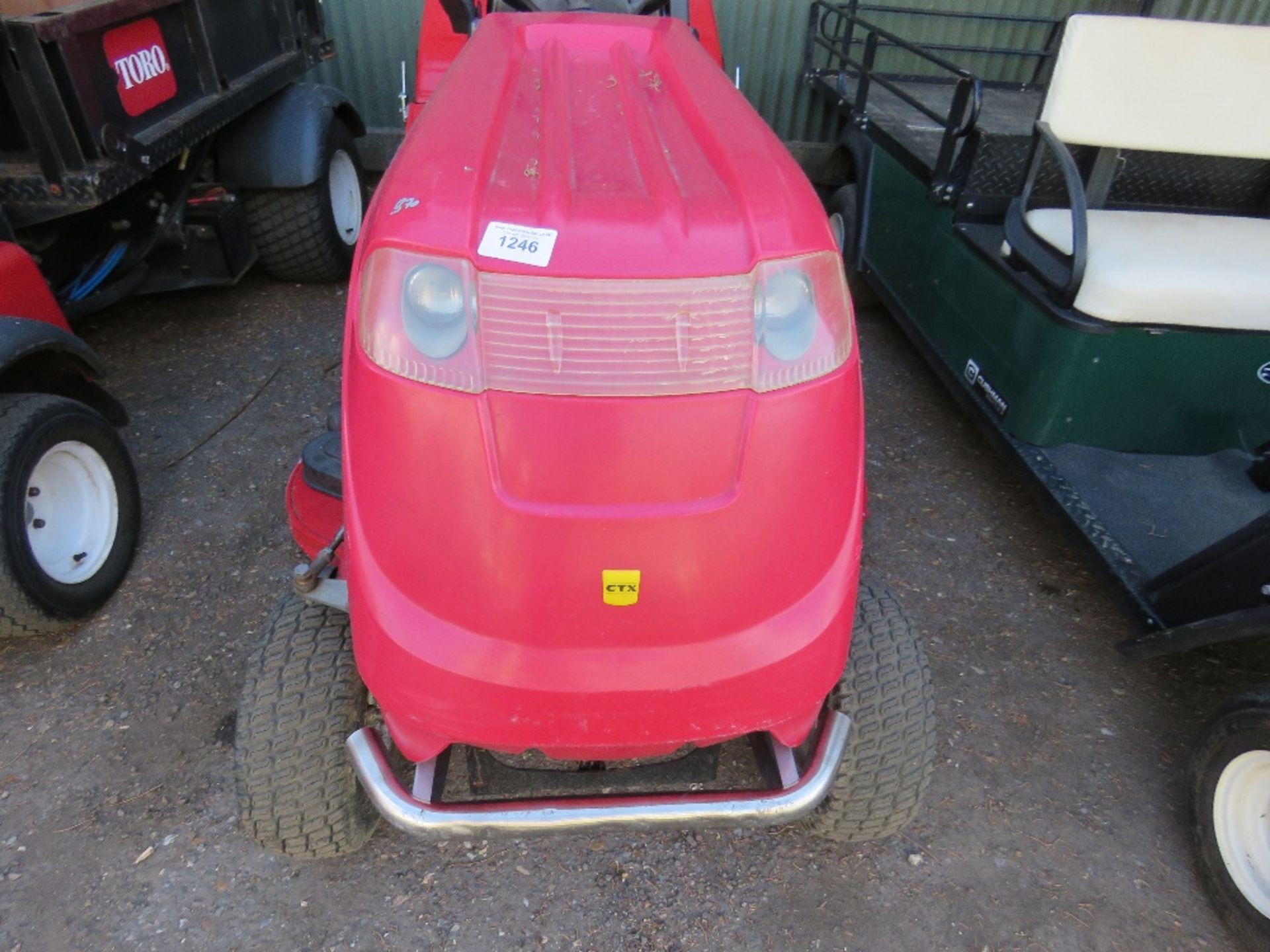 COUNTAX D50-LN DIESEL RIDE ON MOWER. WITH POWER TIP COLLECTOR. WHNE TESTED WAS SEEN TO RUN, DRIVE, - Image 2 of 6