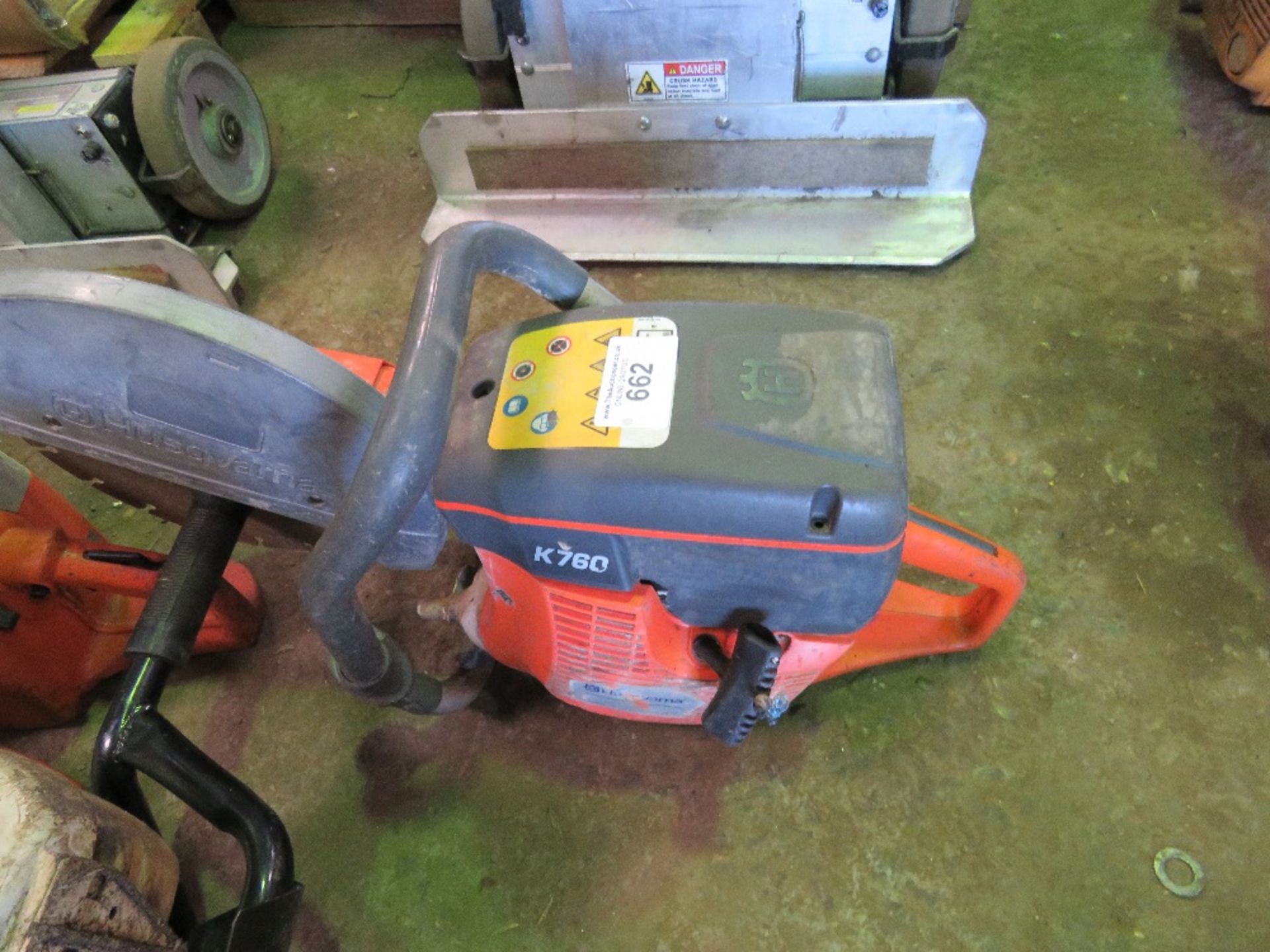 HUSQVANA K760 PETROL SAW. WITH DIAMOND BLADE.