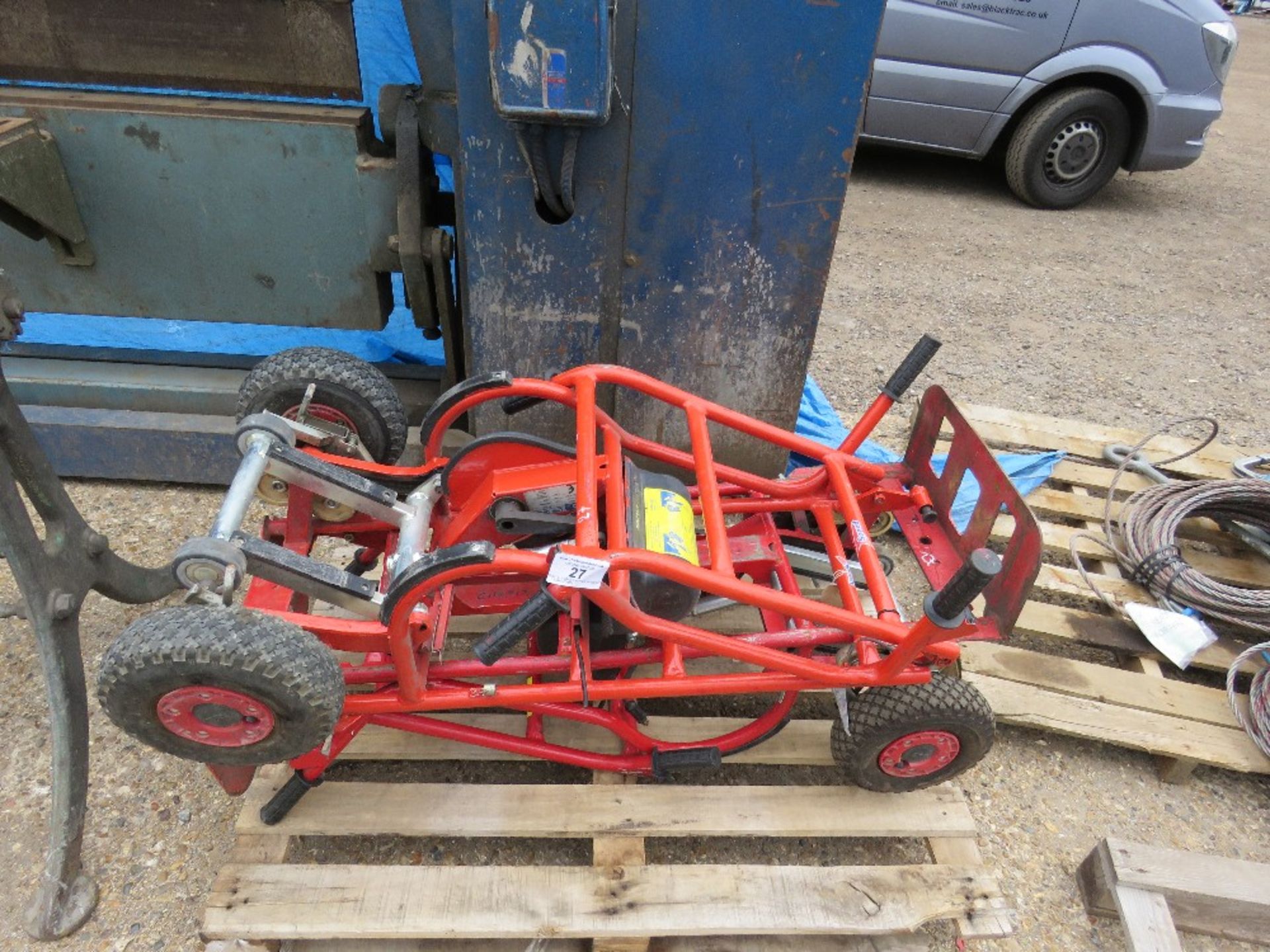 2 X LIFTRAK BATTERY POWERED STAIR CLIMBING BARROWS. CONDITION UNKNOWN.