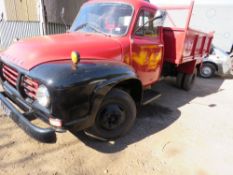 BEDFORD J TYPE TIPPER TRUCK. REG:MBJ 535P WITH V5 (NEW TYPE). WHEN TESTED WAS SEEN TO DRIVE