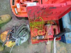 HILTI TE22 DRILL PLUS SUBMERSIBLE WATER PUMP. CONDITION UNKNOWN.