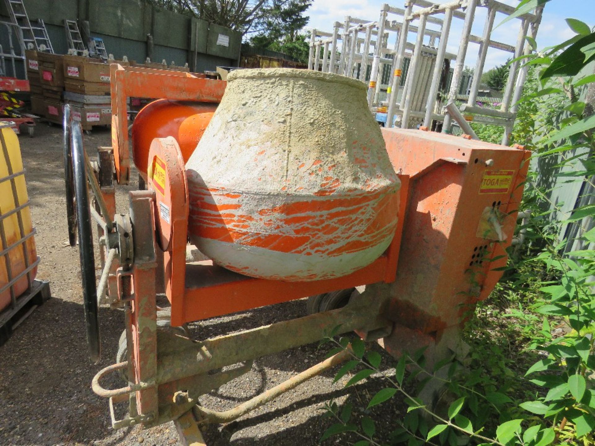 BELLE DIESEL YANMAR ENGINED SITE MIXER. WHEN TESTED WAS SEEN TO RUN AND MIX.