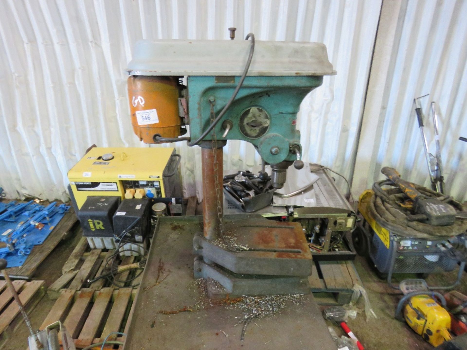 3 PHASE PILLAR DRILL ON STAND. DIRECT EX LOCAL COMPANY DUE TO DEPOT CLOSURE