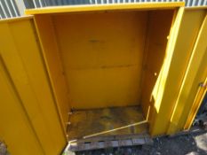 YELLOW STORAGE CABINET WITH KEYS. DIRECT FROM LOCAL COMPANY DUE TO DEPOT CLOSURE.