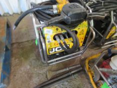 JCB BEAVER HYDRAULIC BREAKER PACK WITH HOSE AND GUN AND 3 POINTS/CHISELS. WHEN TESTED WAS SEEN TO RU