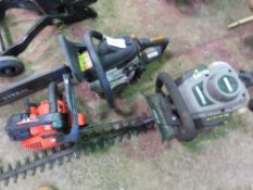 2 X CHAINSAWS PLUS HEDGECUTTER.