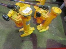 2X 5TONNE RAIL JACKS, YEAR 2017. WITH HANDLES.