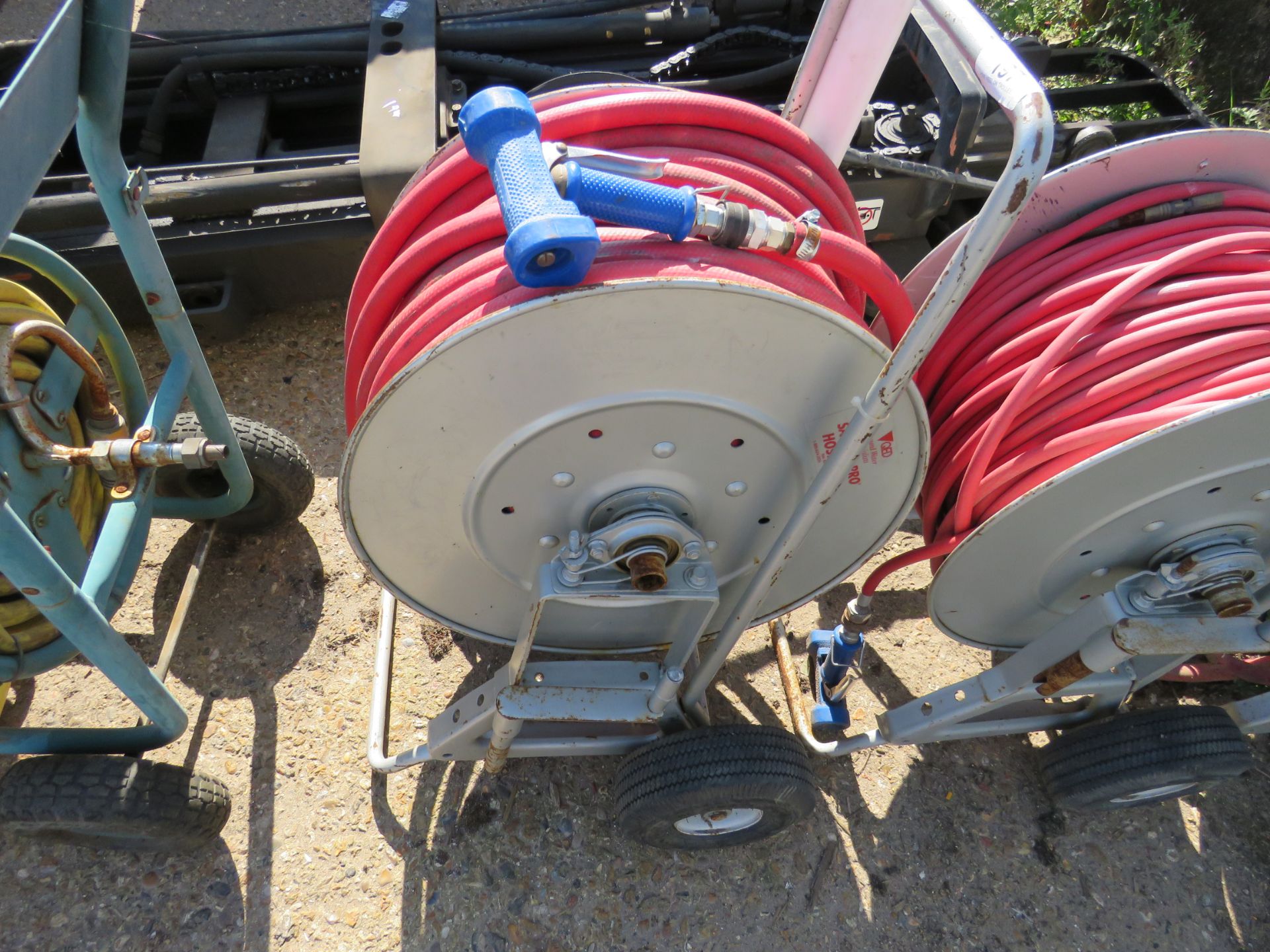 HOSE REEL ON TROLLEY. - Image 2 of 2