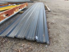 20NO APPROX BLACK COLOURED BOX PROFILE ROOF SHEETS 1.1M WIDTH X 24 FT LENGTH APPROX. DIRECT FROM D