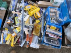 PALLET OF ASSORTED TOOLS AND SUNDRIES, DRILL BITS ETC, UNUSED. DIRECT FROM DEPOT CLOSURE.