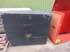 LARGE BLACK TOOL SAFE, NO KEY, LOCKED