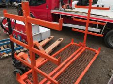 WHEELED PIPE RACK.