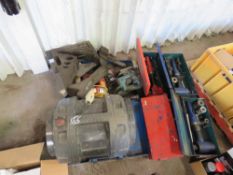 4no. Pipe bevelling machines in boxes plus electric bevelling tool, rhino fan etc