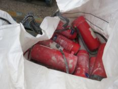 BULK BAG CONTAINING FIREFIGHTING EQUIPMENT, CONDITION UNKNOWN.