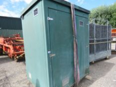 GRP LOCKABLE STORE 1.55M X 1.9M, HEIGHT 2.4M. DIRECT FROM DEPOT CLOSURE.