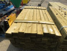 PACK OF FEATHER EDGE CLADDING TIMBER. 1.65 METRES LENGTH X 10CM WIDE.