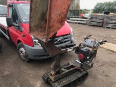 JOHNSON WINGET TD500 HIGH LIFT TRACKED BARROW. DUMPER WHEN TESTED WAS SEEN TO DRIVE