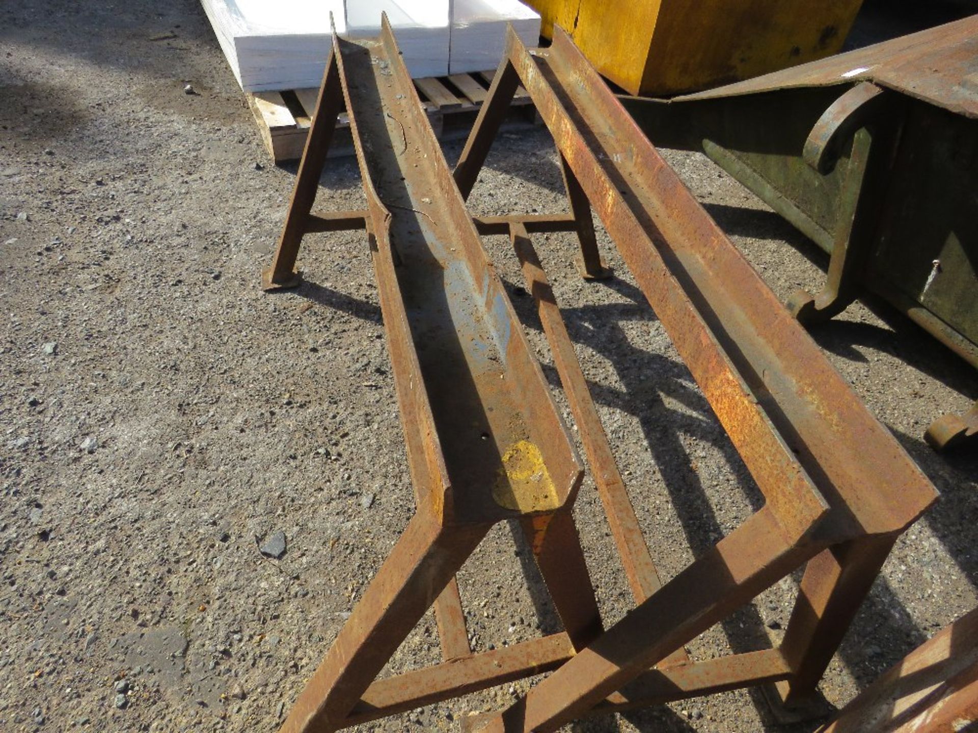 2 X METAL TRESTLE STANDS - Image 2 of 2