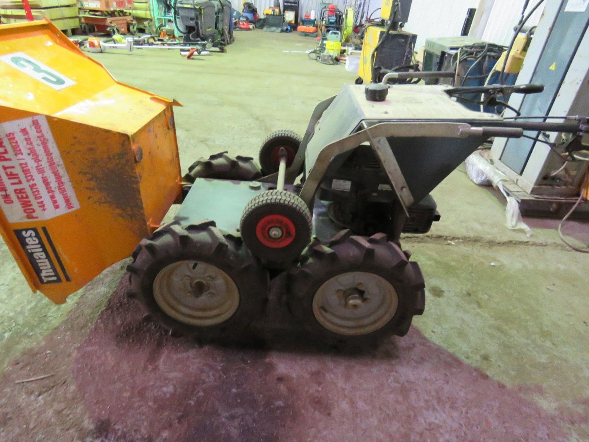 THWAITES PETROL ENGINED POWER BARROW, YEAR 2016BUILD. WHEN TESTED WAS SEEN TO START, RUN AND DRIVE. - Image 2 of 4
