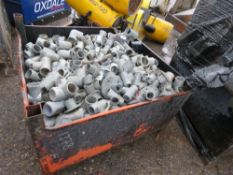 LARGE STILLAGE OF PIPE CLAMP FITTINGS. GALVANISED.. SOURCED DIRECTLY FROM DEPOT CLOSURE.