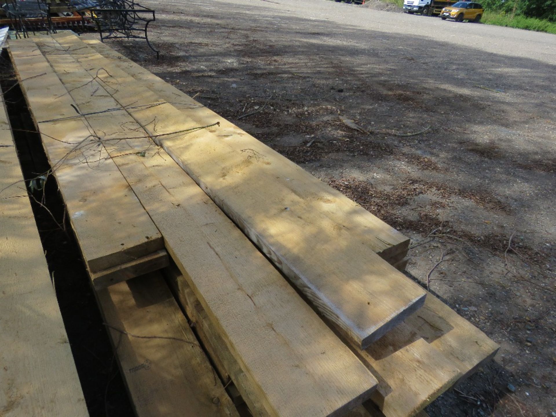 LARGE PACK OF 8 X 2 INCH TIMBER JOISTS 13-16 FT LENGTH APPROX. APPROX 28. - Image 2 of 3