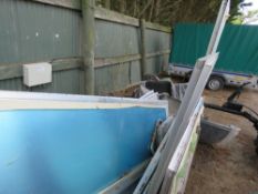 QUANTITY OF ASSORTED HORSEBOX BUILDING PANELS, DOORS ETC, PLUS LORRY MUDGUARDS,WHEEL TRIMS ETC.