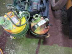 2 X SUBMERSIBLE WATER PUMPS.