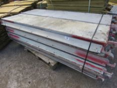 18 X 8FT APPROX ALUMINIUM YOUNGMAN/BOSS TYPE SCAFFOLD DECK SECTIONS.