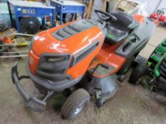 HUSQVARNA TC342T RIDE ON MOWER WITH COLLECTOR. 99 RECORDED HOURS, YEAR 2017 APPROX. WHEN TESTED WAS