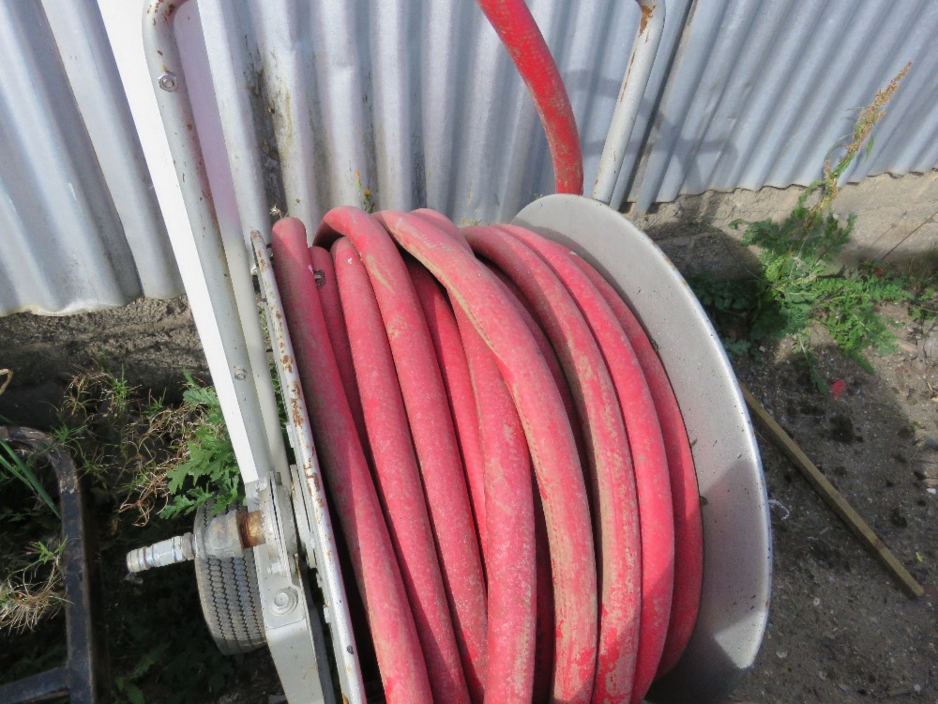 HOSE REEL ON TROLLEY. - Image 2 of 2