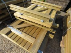 5 ASSORTED WOODEN ENTRANCE AND GARDEN GATES.