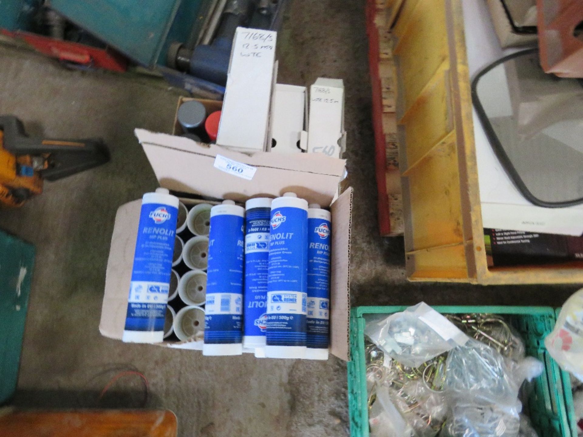 APPROX 25 X TUBES OF RENOLIT MP PLUS GREASE PLUS PAINTS AND WARNING TAPES.