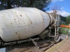 LORRY CEMENT MIXER DRUM RECENTLY REMOVED FROM 8 WHEEL DAF LORRY, COMPLETE WITH PTO PUMP.