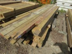 2 X BUNDLES OF PRE USED DE-NAILED 4X2 TIMBER. MAJORITY BEING 2.4-3M LENGTH APPROX. 32 PIECES IN EACH