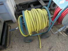 YELLOW HOSE REEL BARROW.