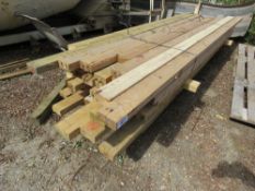 2 X BUNDLES OF PRE USED DE-NAILED 4X2 TIMBER. MAJORITY BEING 2.4-3M LENGTH APPROX. 32 PIECES IN EACH